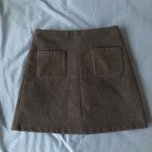 [Chuu] Mini Fleece Skirt in Heather Grey
